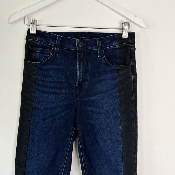 J Brand Ruby High Rise Cigarette Raw Hem Crop Jeans in Duality - Picture 4 of 10